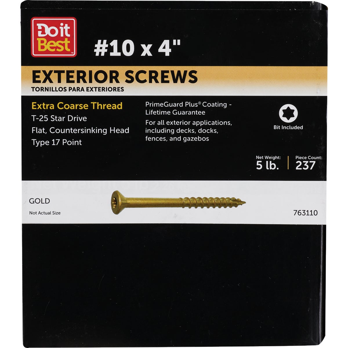 4lb 4" Gold Screws - 763110 by Primesource