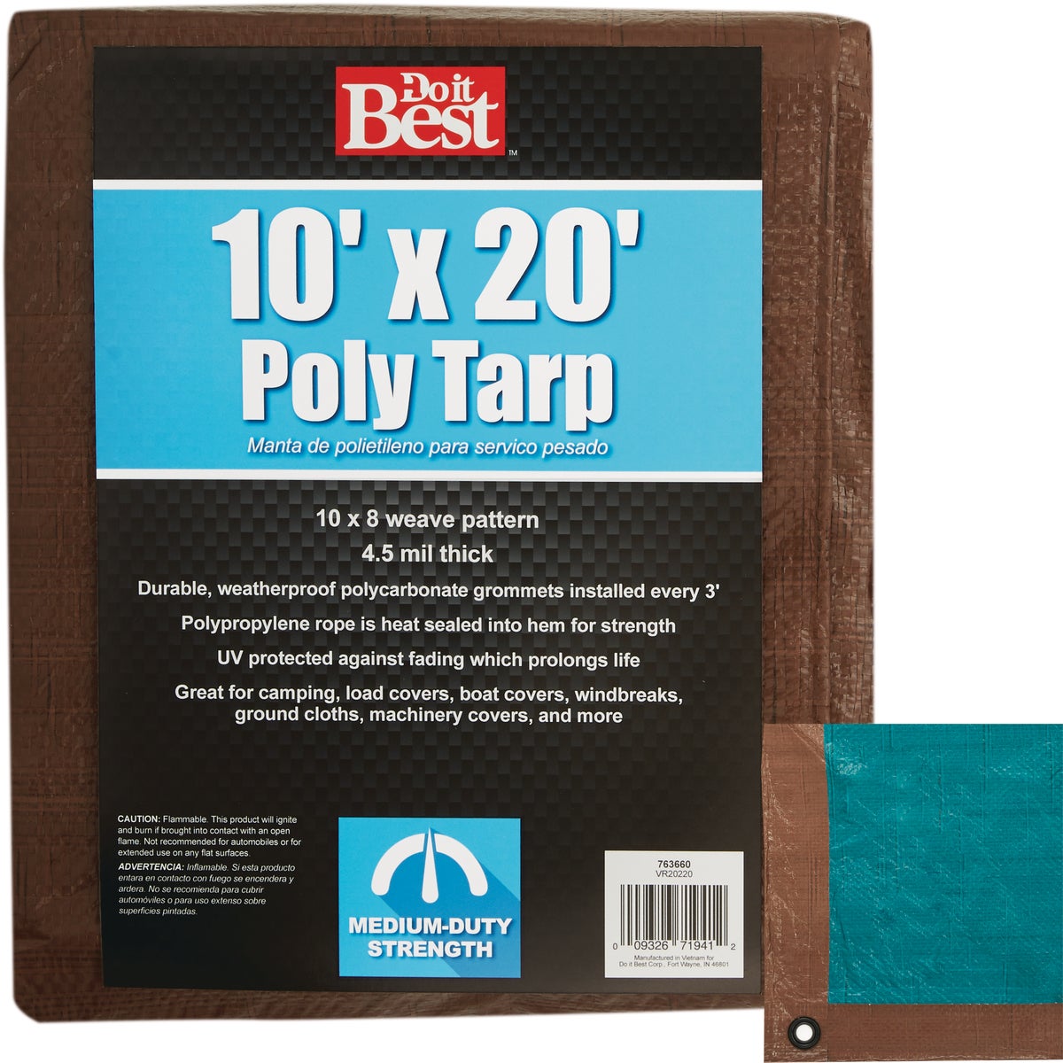 10X20 BR/GR M DUTY TARP - 763660 by Do it Best