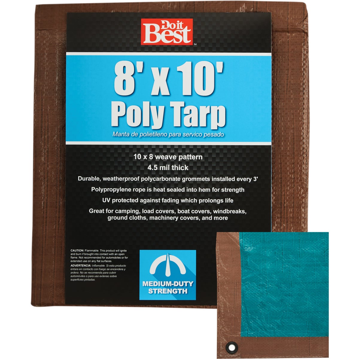 8X10 BR/GR MED DUTY TARP - 764345 by Do it Best