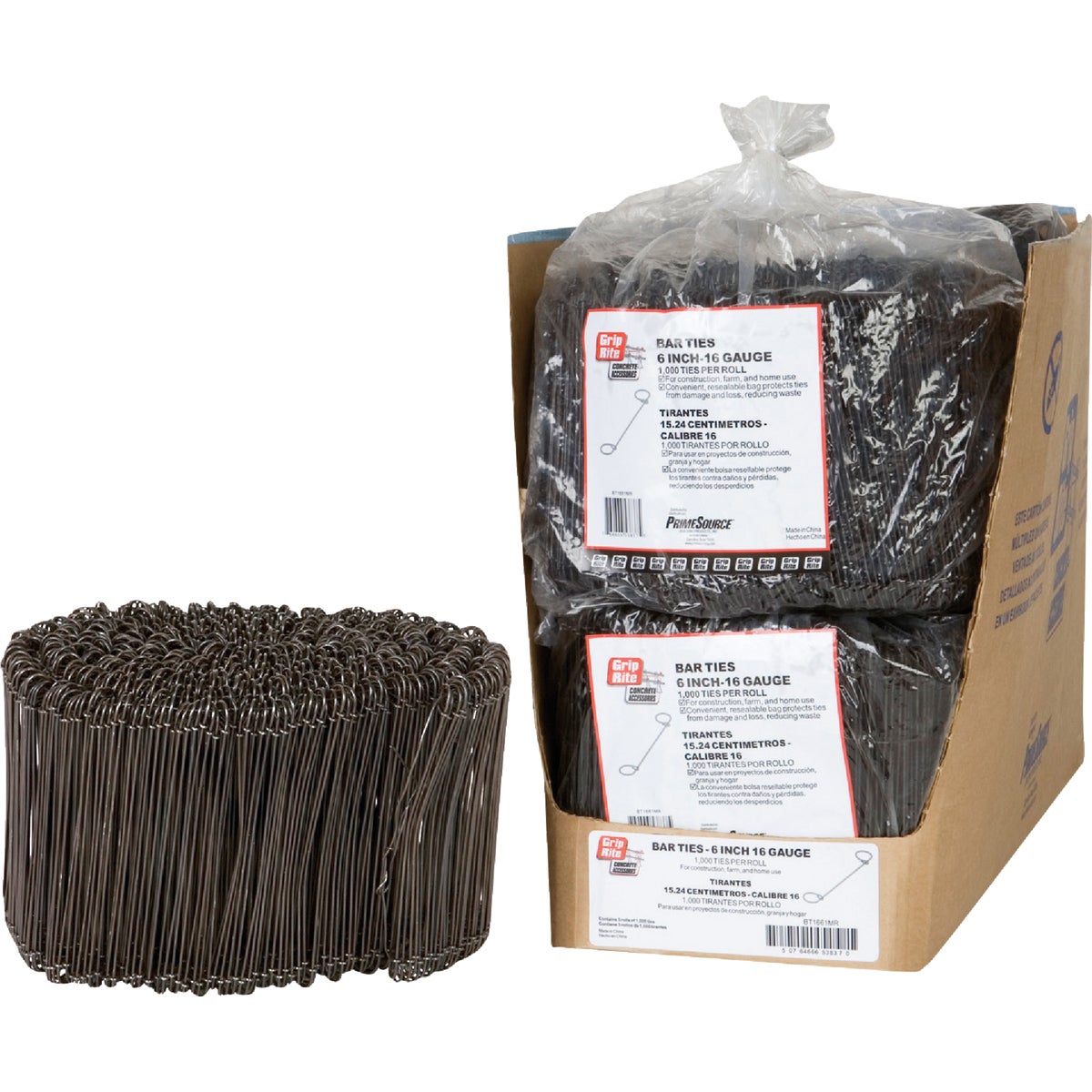 1000PC 6" 16GA BAR TIE - BT1661MR by Primesource