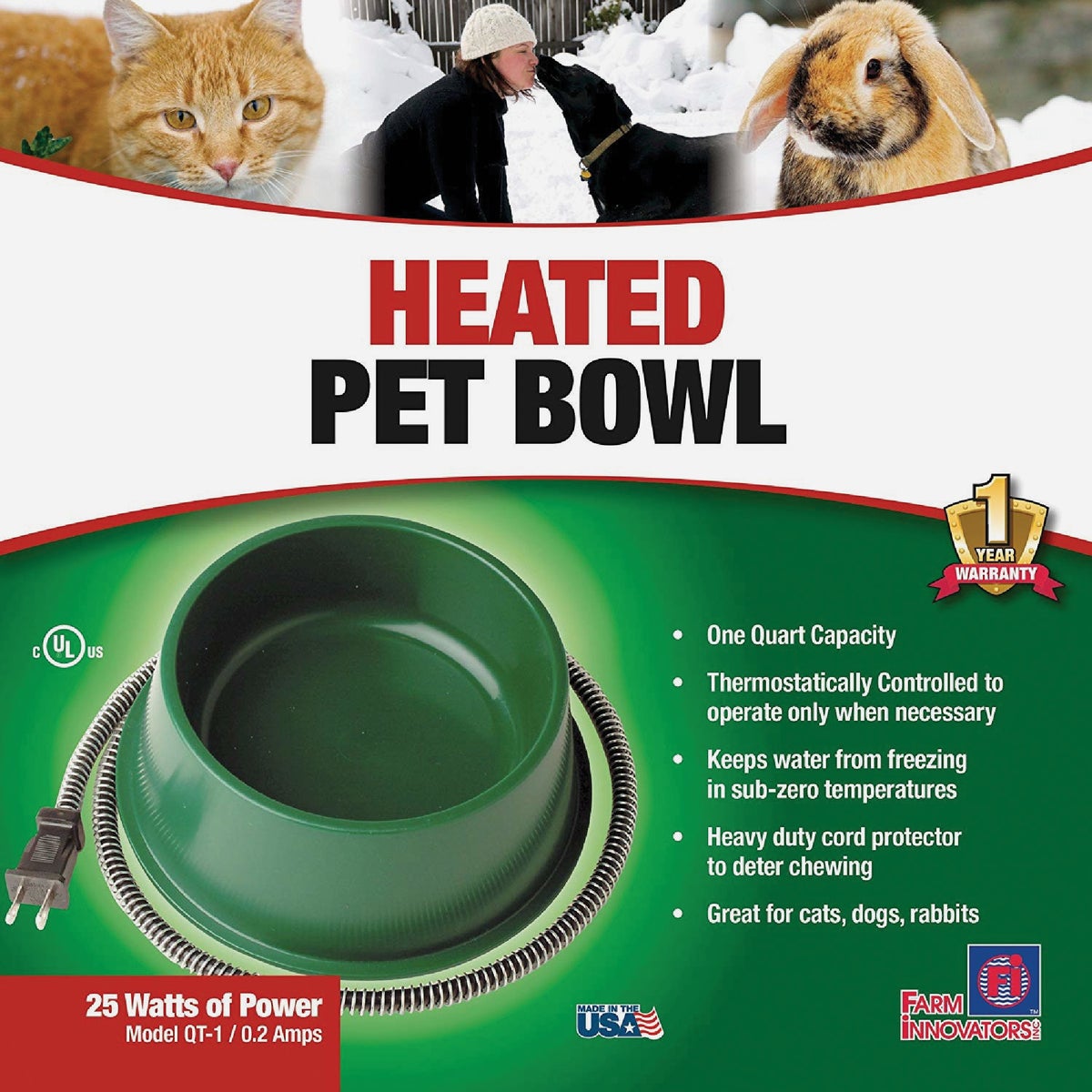 1QT HEATED DOG BOWL - 1B by Allied Precision