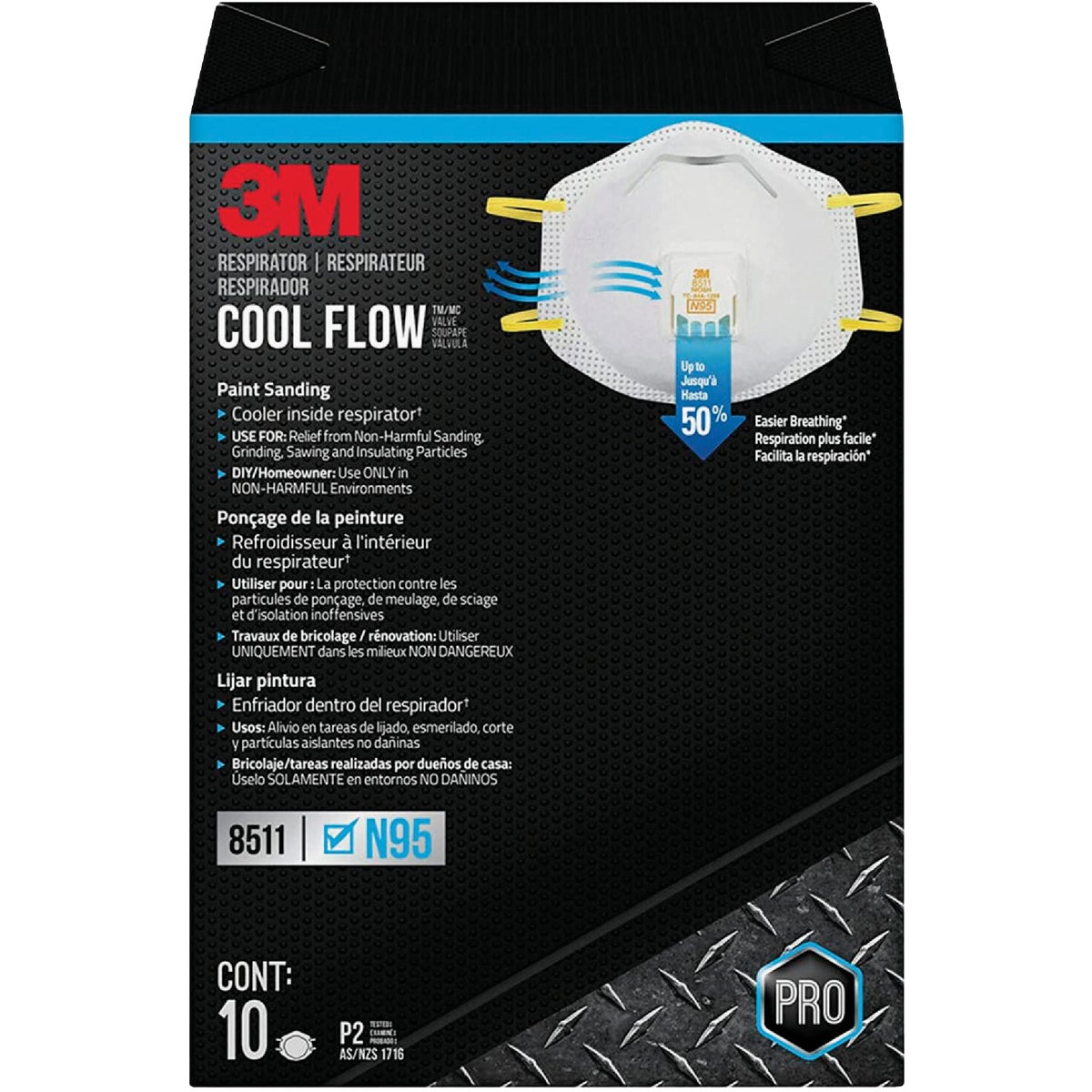 10CT SANDING RESPIRATOR - 8511PB1-A by 3m Co