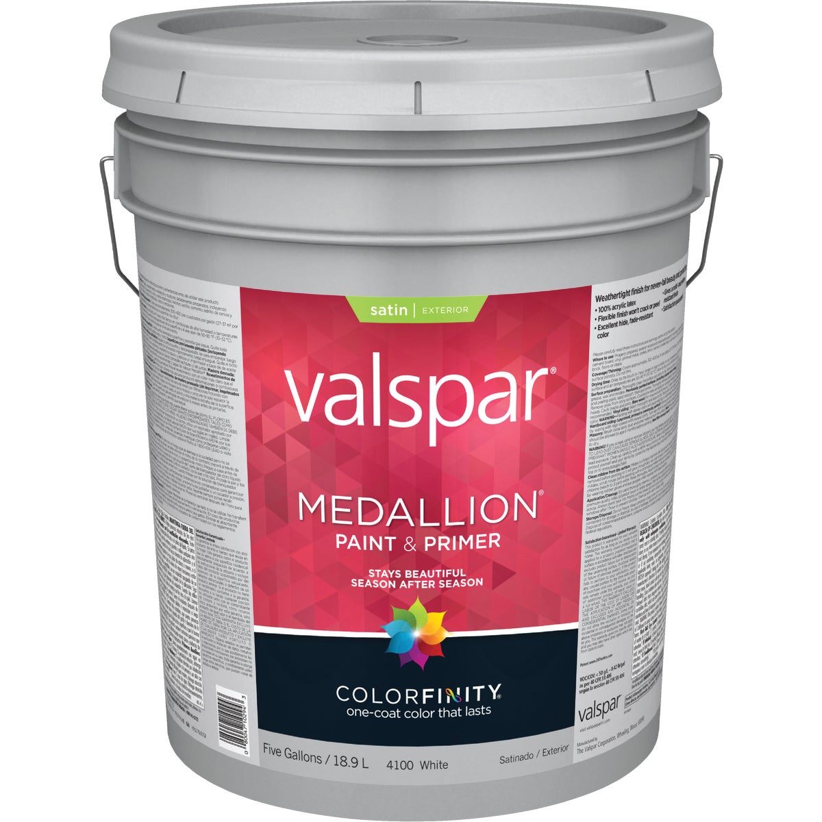 EXT SAT WHITE PAINT - 027.0004100.008 by Valspar Corp