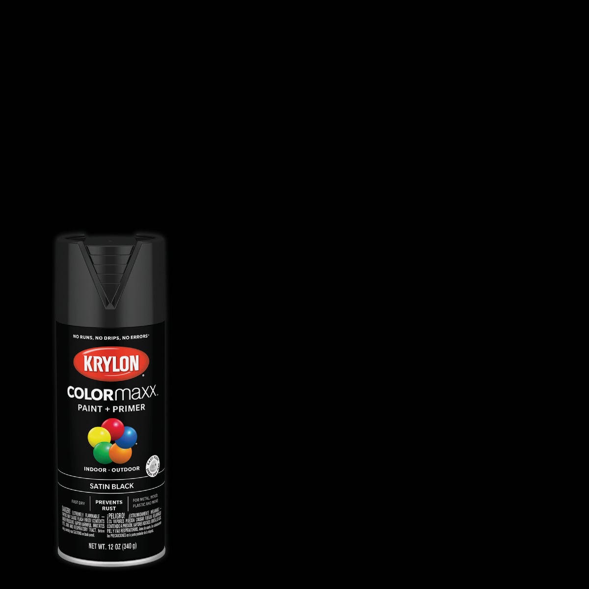 SATIN BLACK SPRAY PAINT - 51613 by Krylon/consumer Div