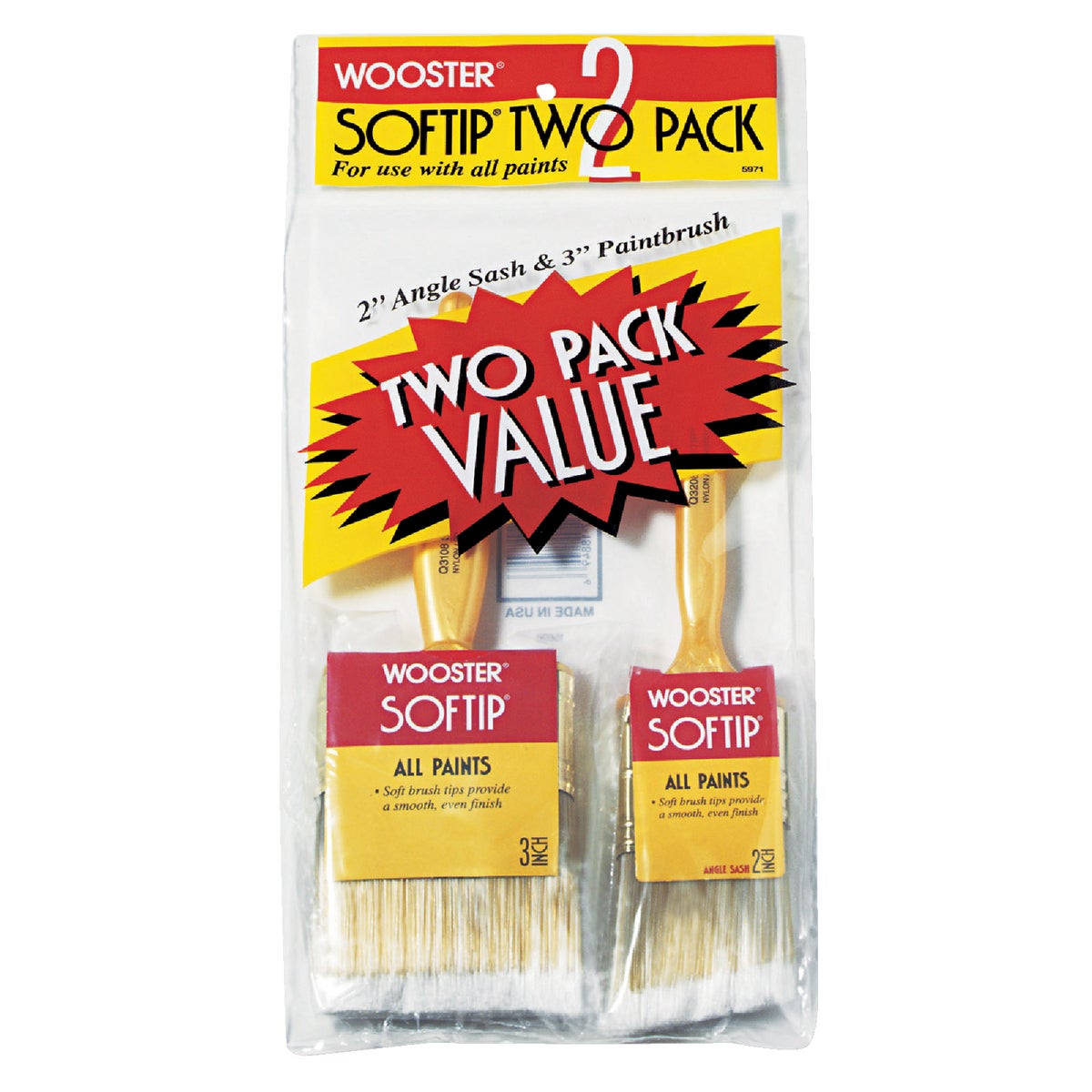 2PK SOFTIP BRUSH SET - 5971 by Wooster Brush Co