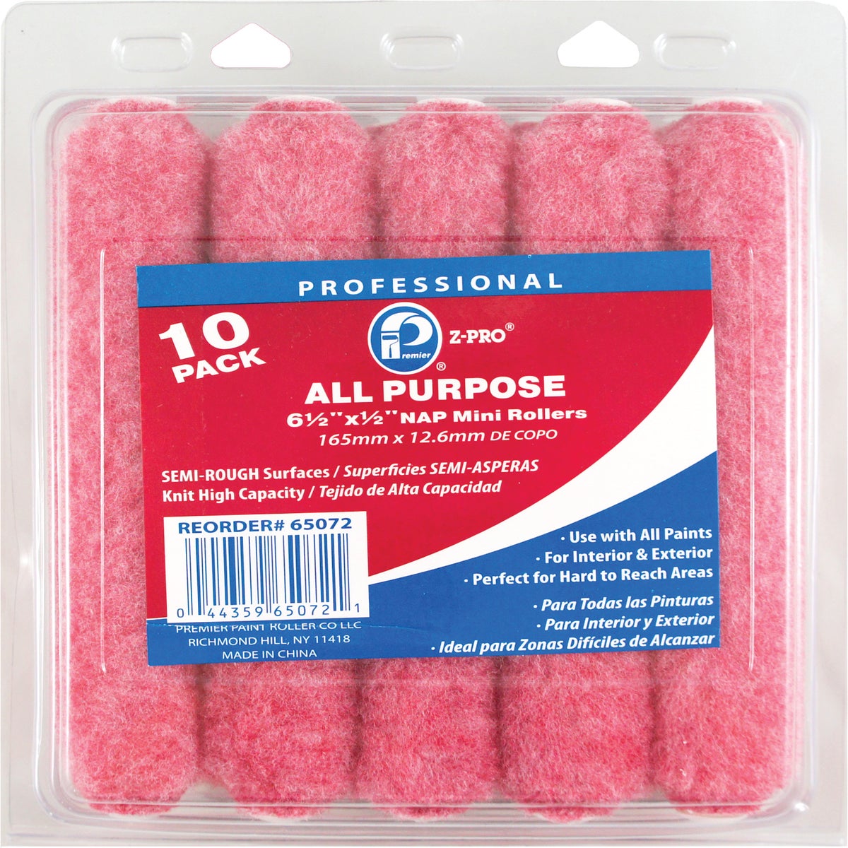 10PK 6.5" ROLLER COVERS - 65072 by Premier Paint Roller