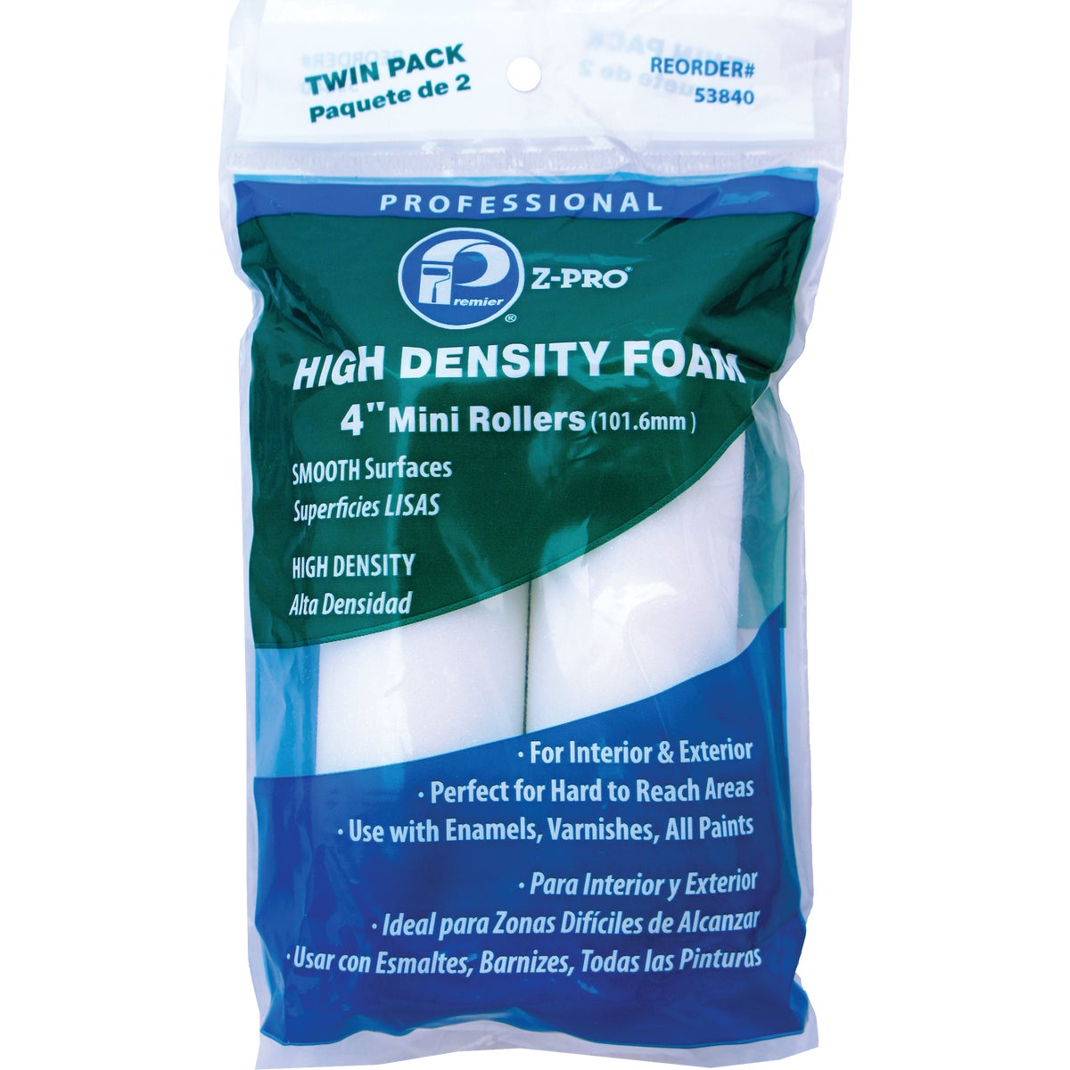 2PK 4" FOAM REPLC COVERS - 53840 by Premier Paint Roller