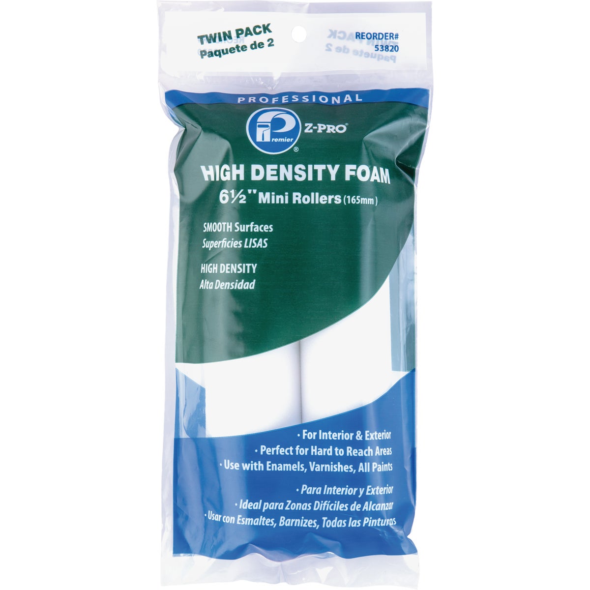 2PK 6.5" FOAM RPL COVERS - 53820 by Premier Paint Roller