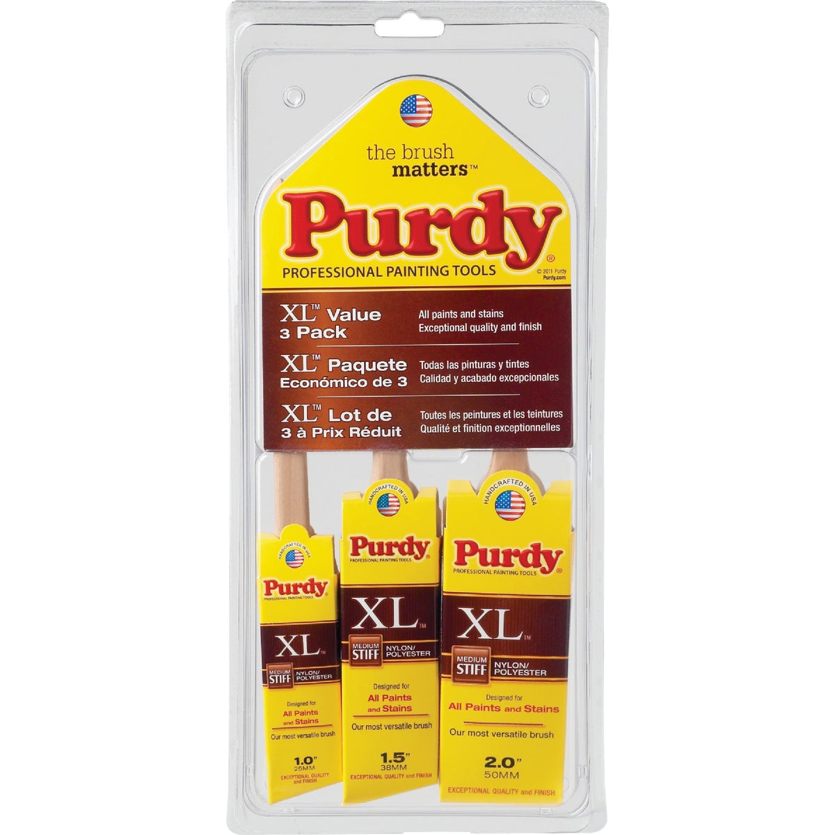 3PC PRO BRUSH SET - 140853100 by Purdy Bestt Liebco