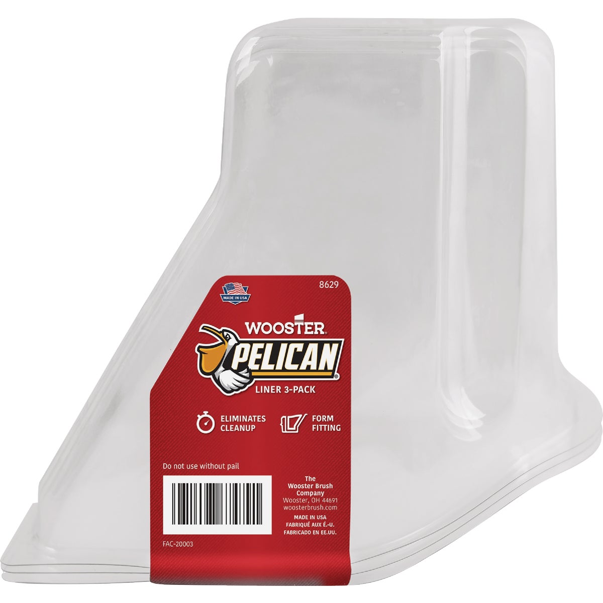 3PK PELICAN PAIL LINERS - 8629 by Wooster Brush Co