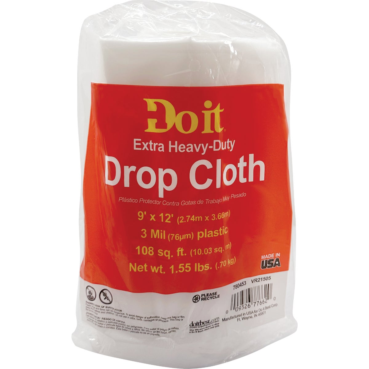3MIL 9X12 PLS DROP CLOTH - 626245 by Berry Plastics
