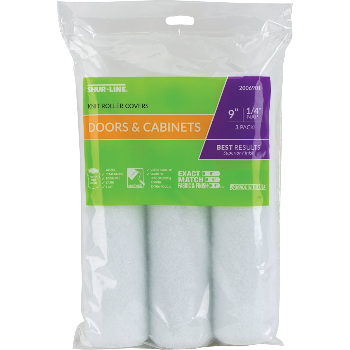 3PK 1/4X9 ROLLER COVER - 55505 by Shur Line