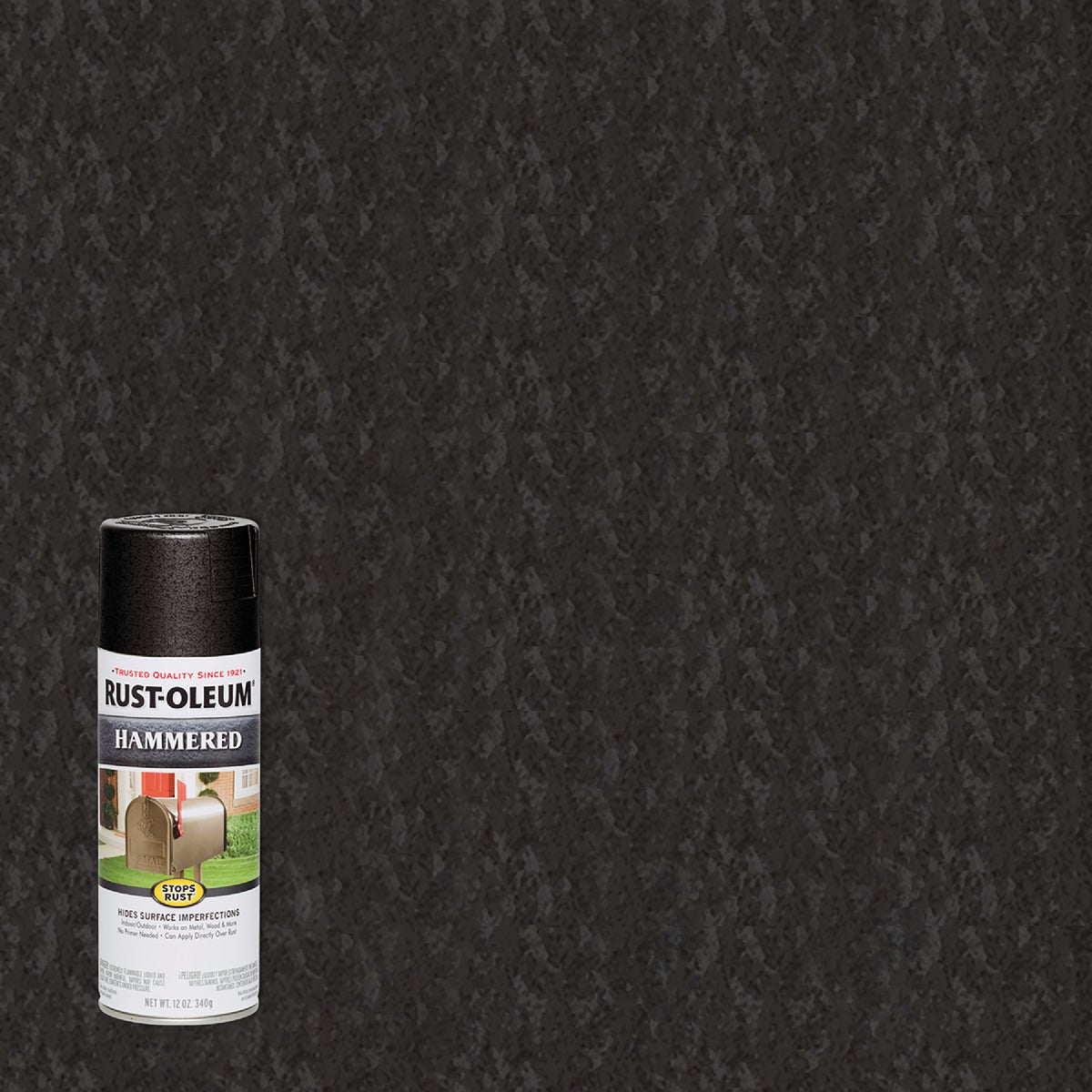 BLK HAMMERED SPRAY PAINT - 7215-830 by Rustoleum