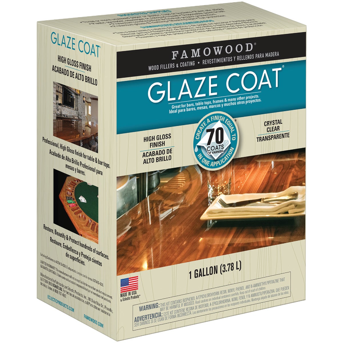 GAL CLR POUR-ON COATING - 5050110 by Eclectic Prod Inc