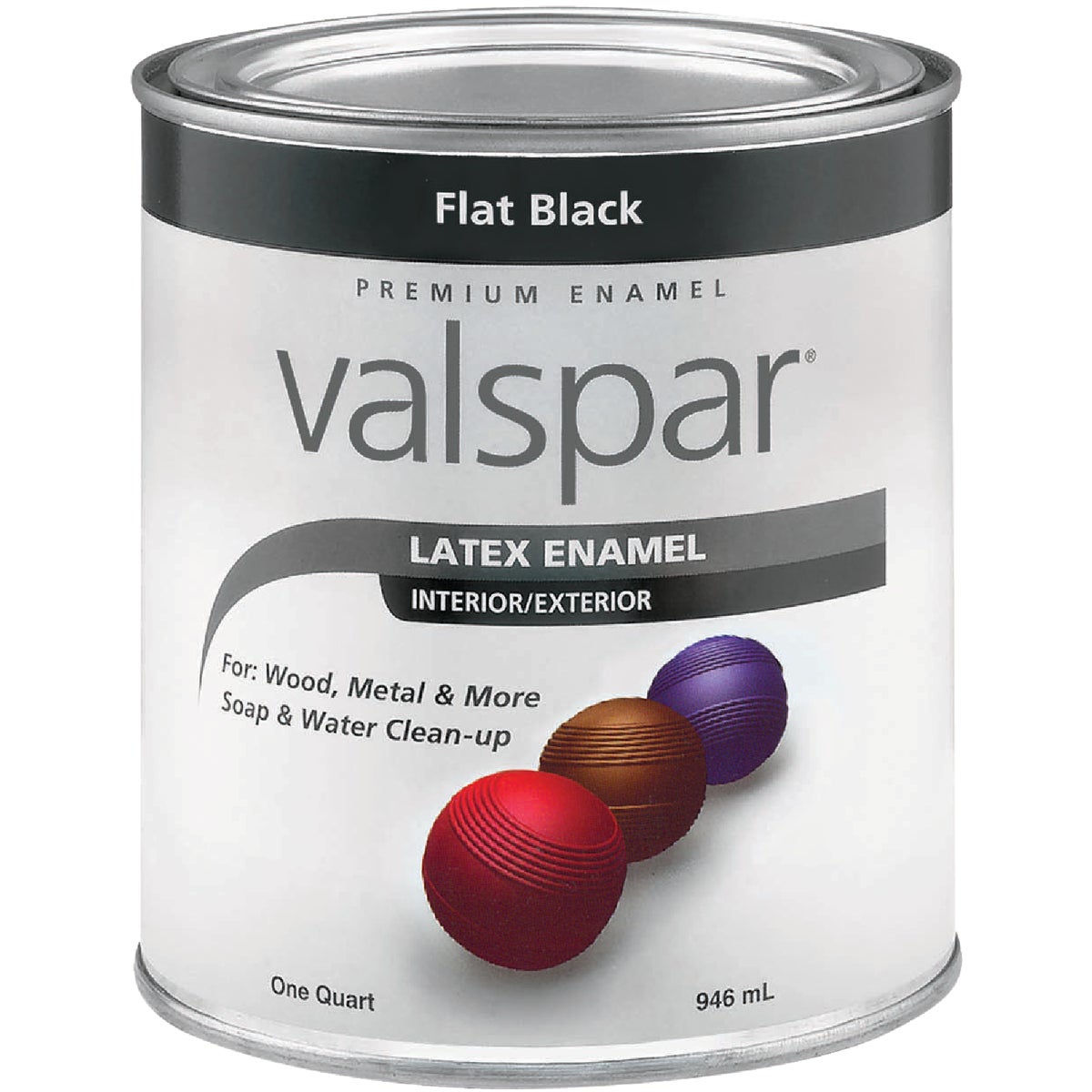 LTX FLAT BLACK ENAMEL - 410.0065050.005 by Valspar Corp