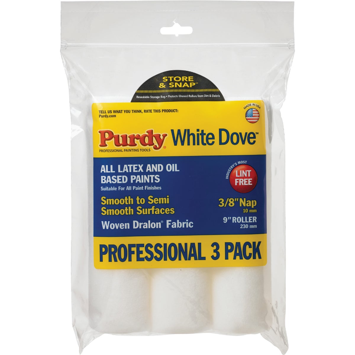 3PK 9X3/8" ROLLER COVERS - 14B863000 by Purdy Bestt Liebco
