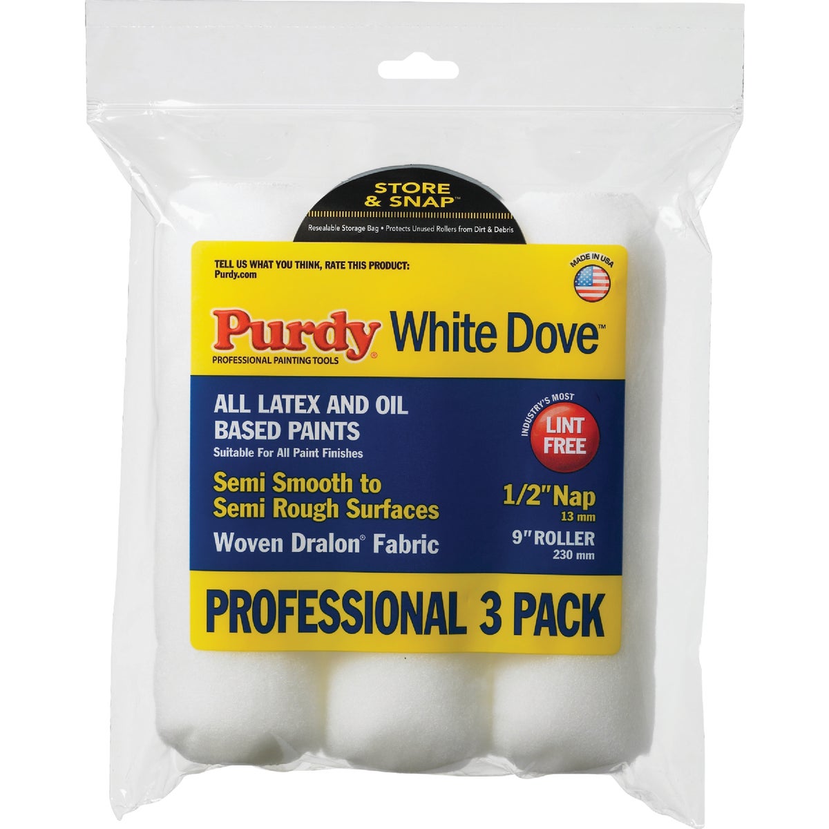 3PK 1/2" ROLLER COVERS - 140864000 by Purdy Bestt Liebco