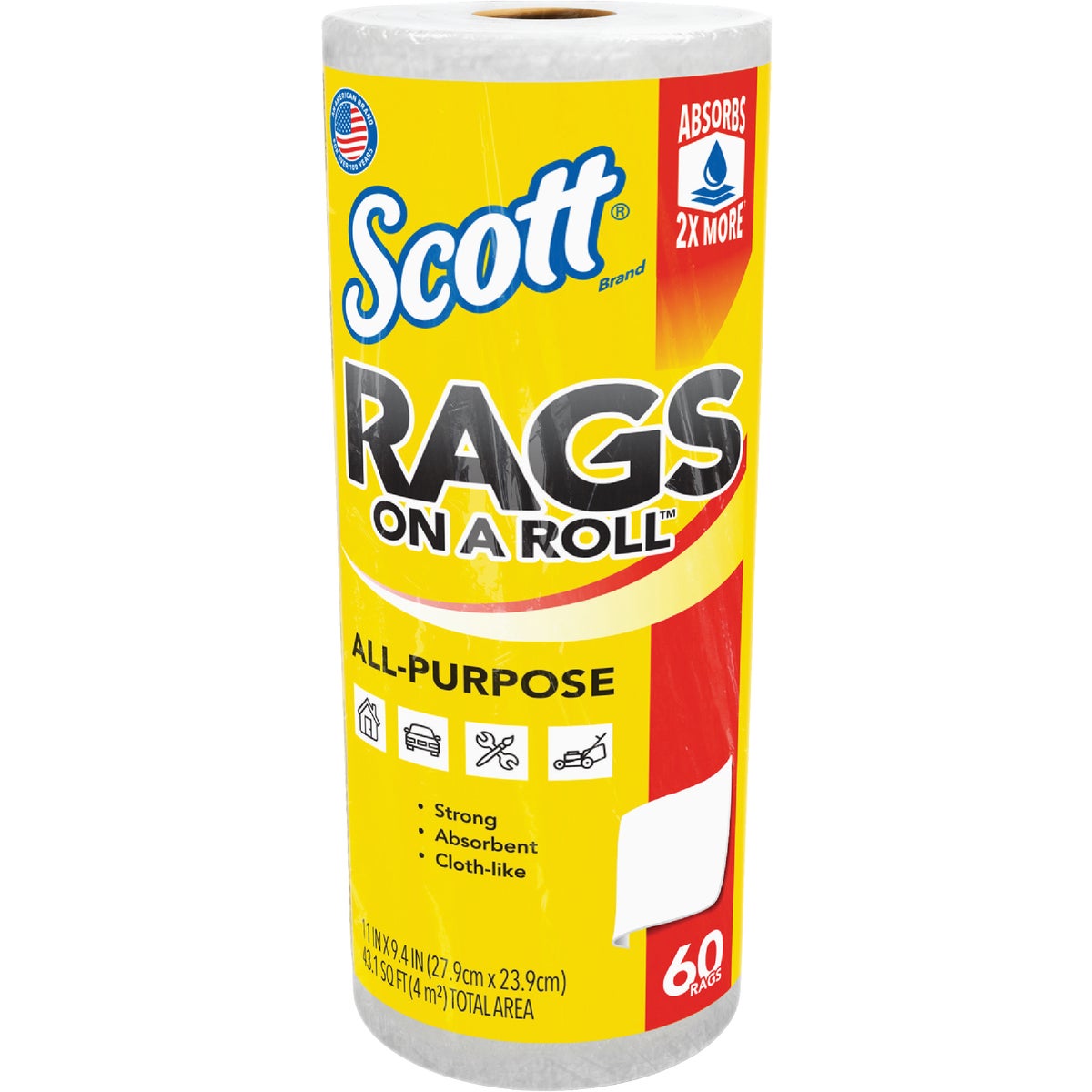 55CT ROLL WHITE RAGS - 75230 by Kimberly Clark Scott