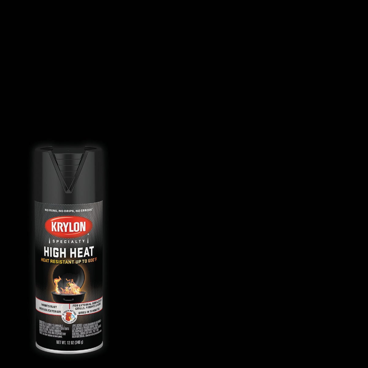 FLAT BLK BBQ SPRAY PAINT - 1618 by Krylon/consumer Div