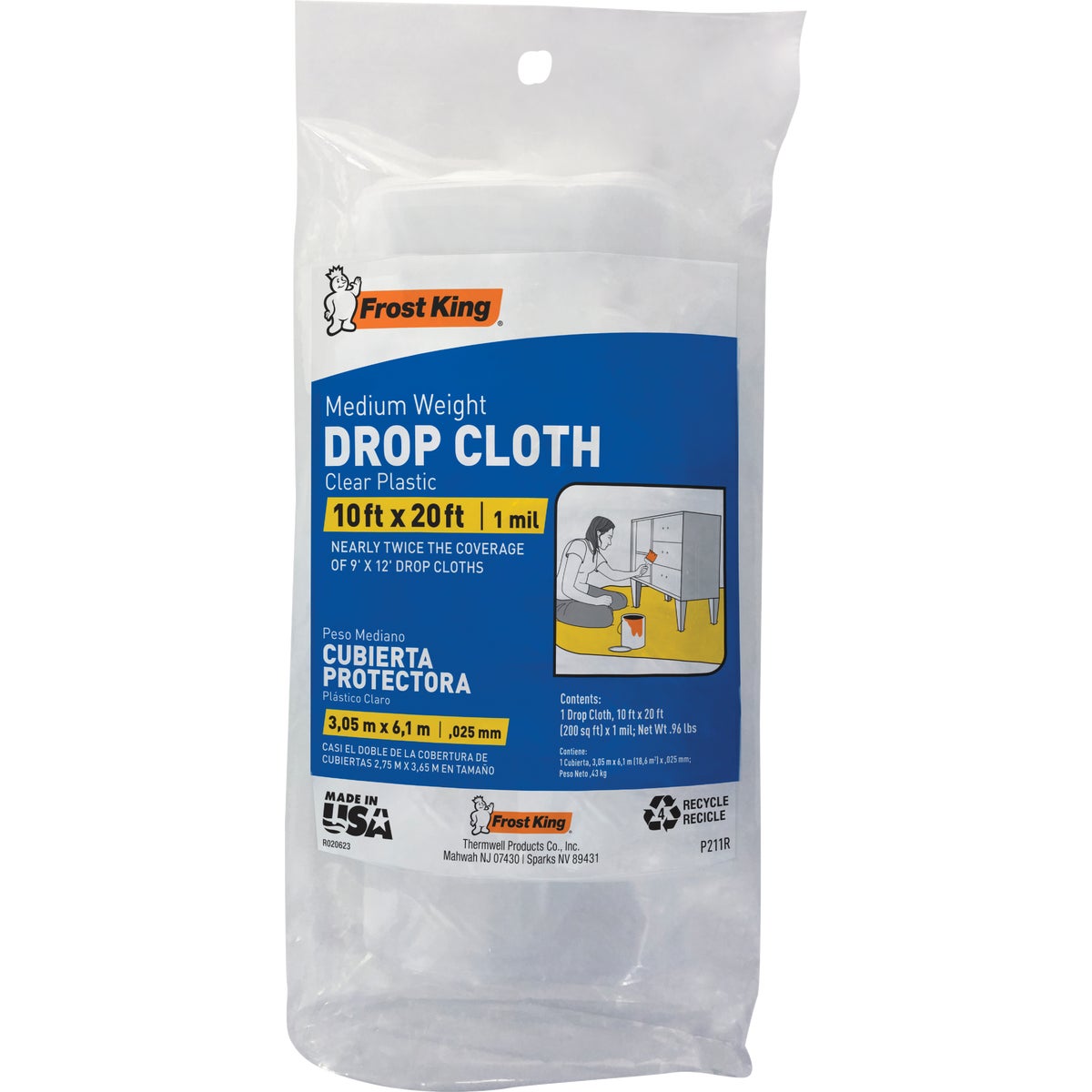 10X20 PLASTIC DROP CLOTH - 626222 by Berry Plastics