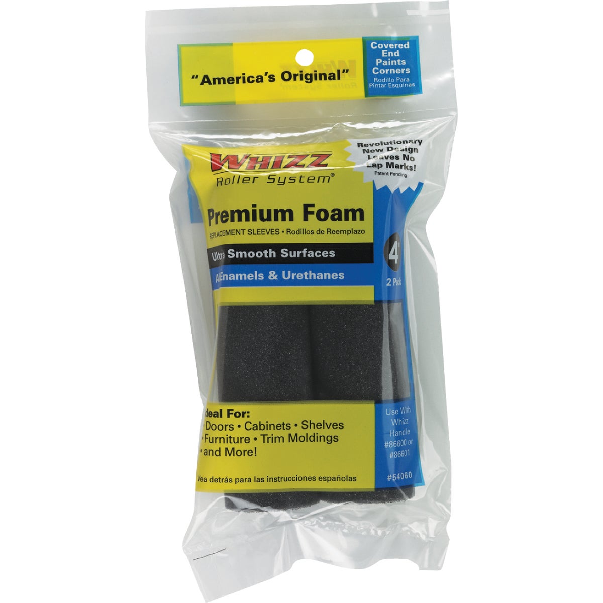 2PK 4" FOAM REPLC COVERS - 54060 by Whizz Roller System