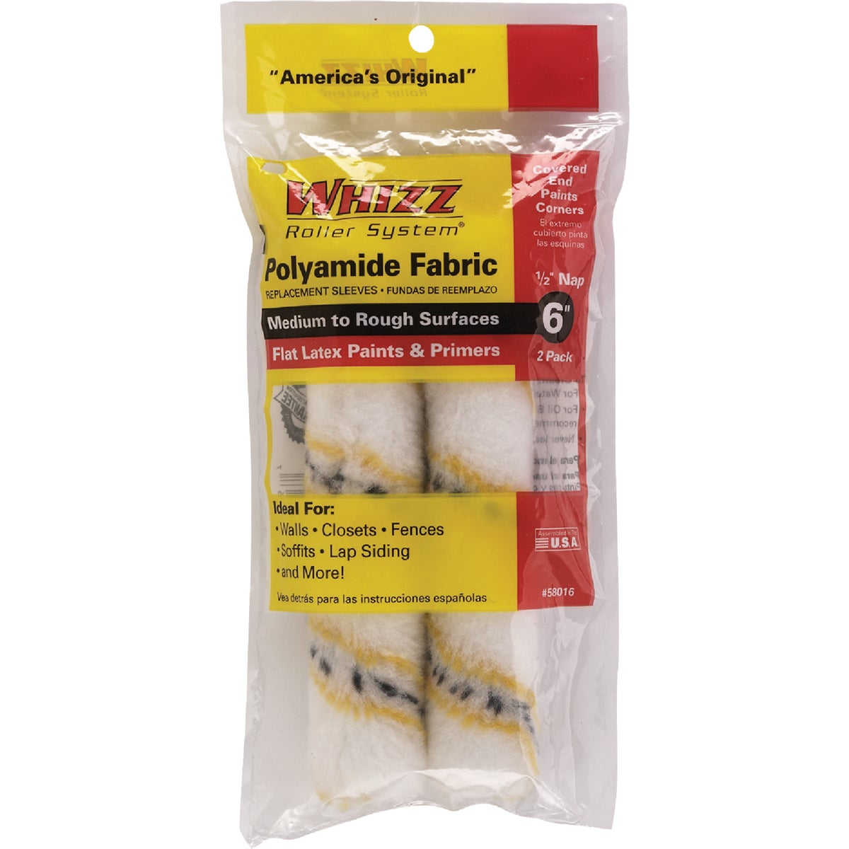 2PK 6" REPLCMNT COVERS - 58016 by Whizz Roller System