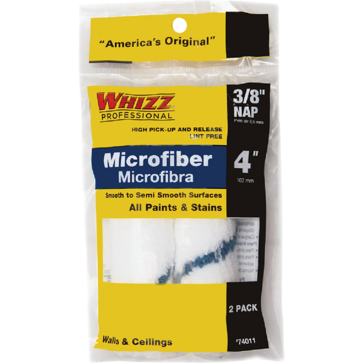 2PK 4" MICROFIBER COVERS - 74011 by Whizz Roller System