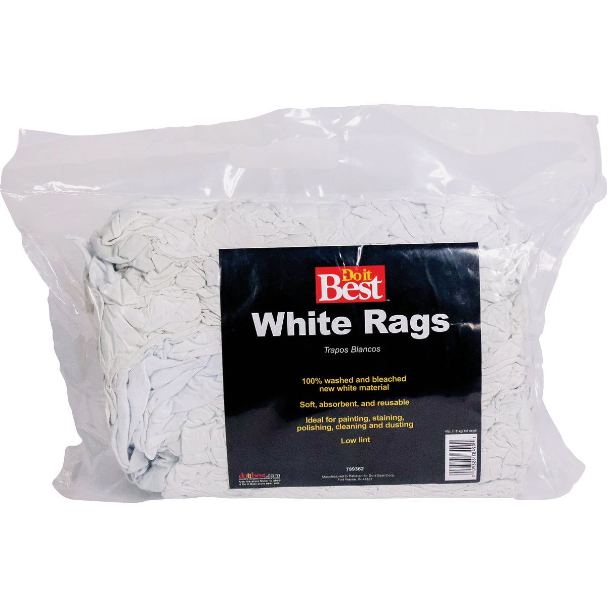 WHT BLOCK OF RAGS - 10852 by Trimaco L L C
