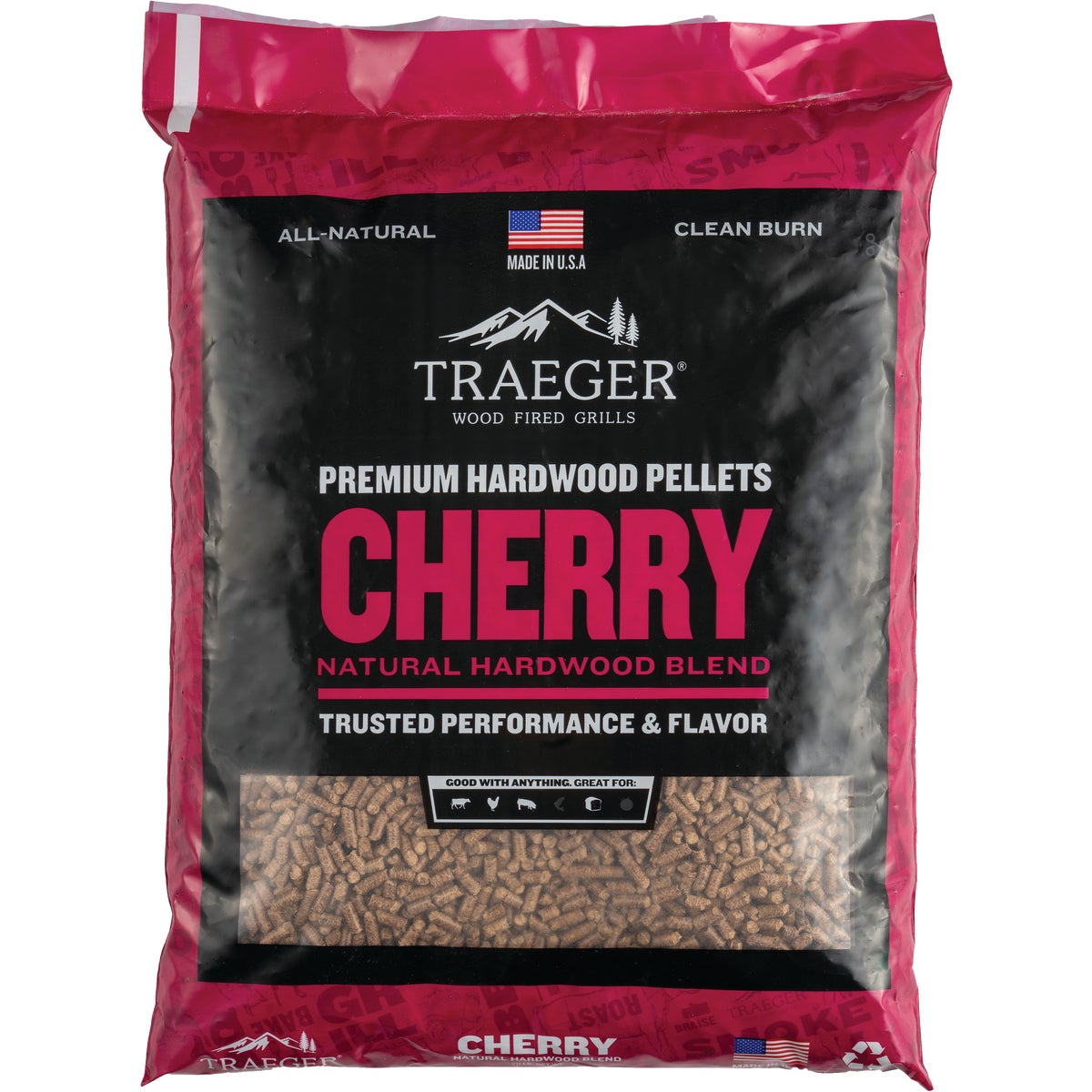 CHERRY BARBEQUE PELLETS - PEL309 by Traeger Industries