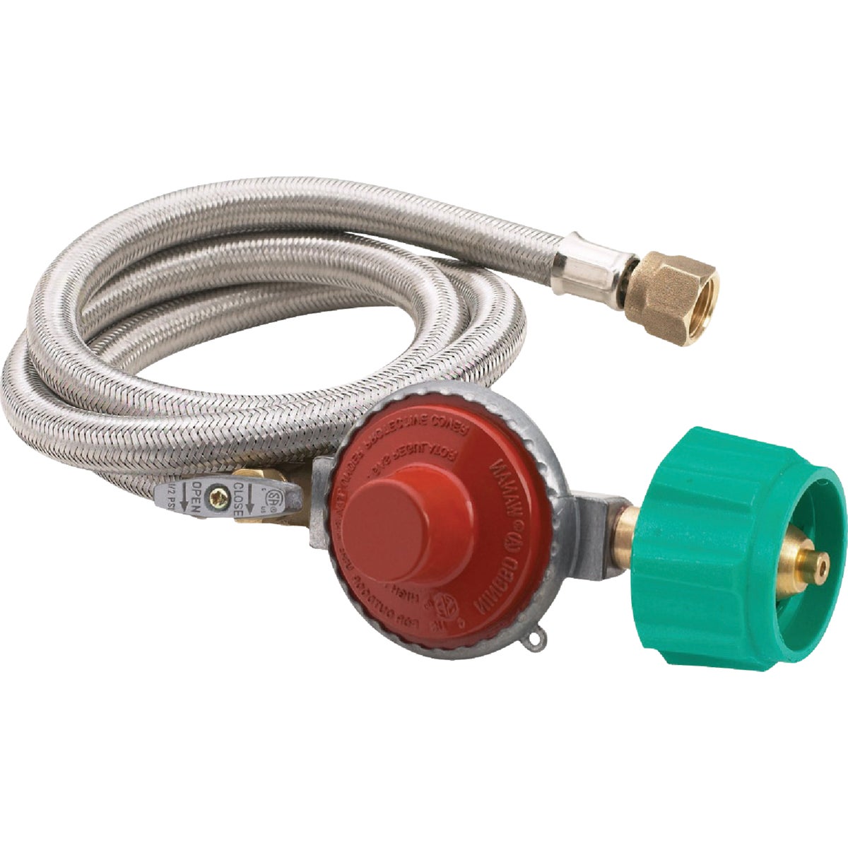 48" 20PSI SS HOSE W/REG - M5HPR-1 by Barbour Intl