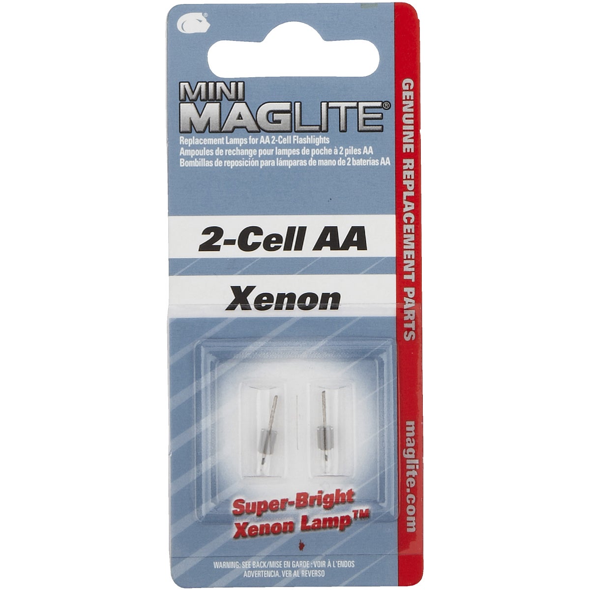 2PK AA MINI MAG BULB - LM2A001 by Mag Instrmnt