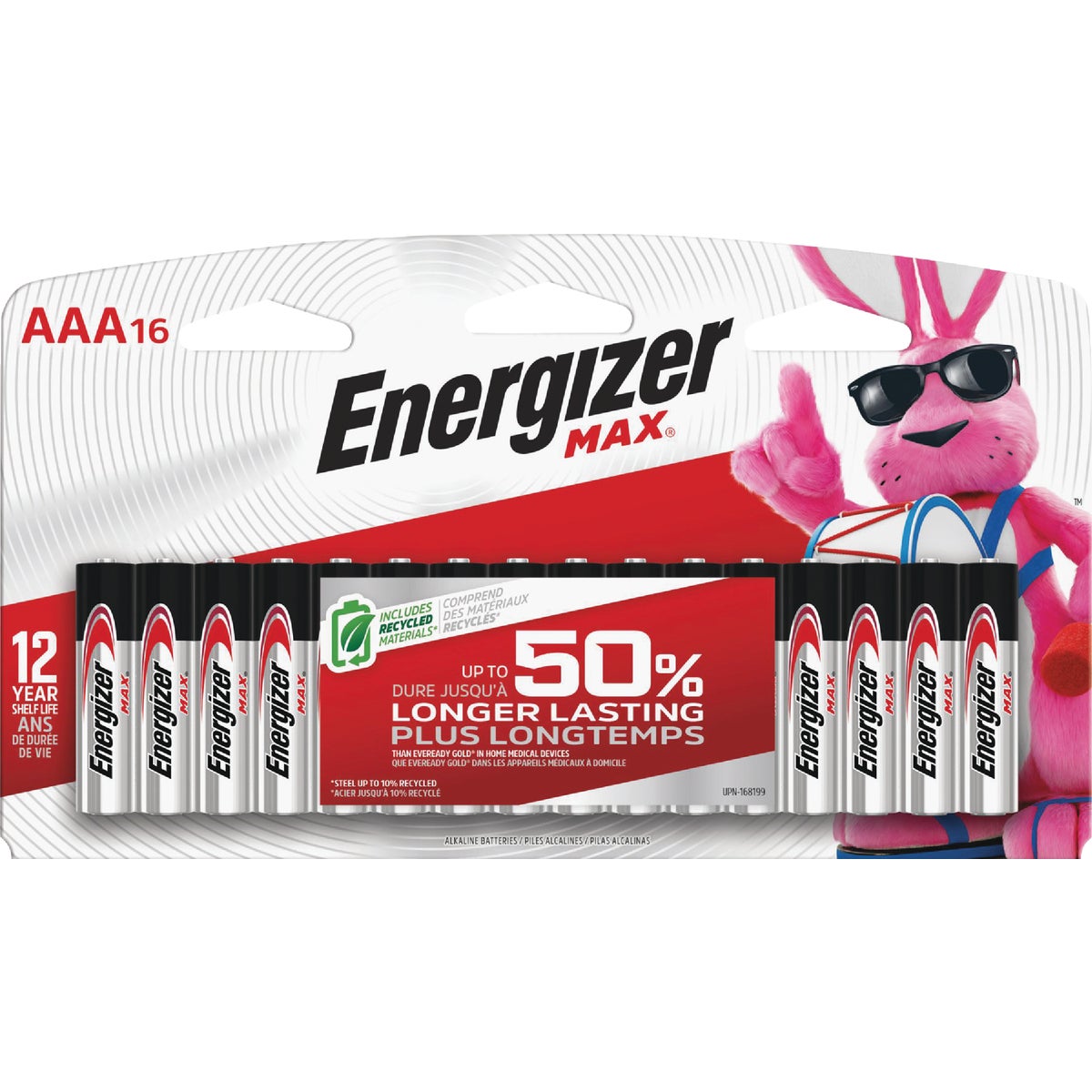 16PK AAA ALKALIN BATTERY - E92LP-16 by Energizer