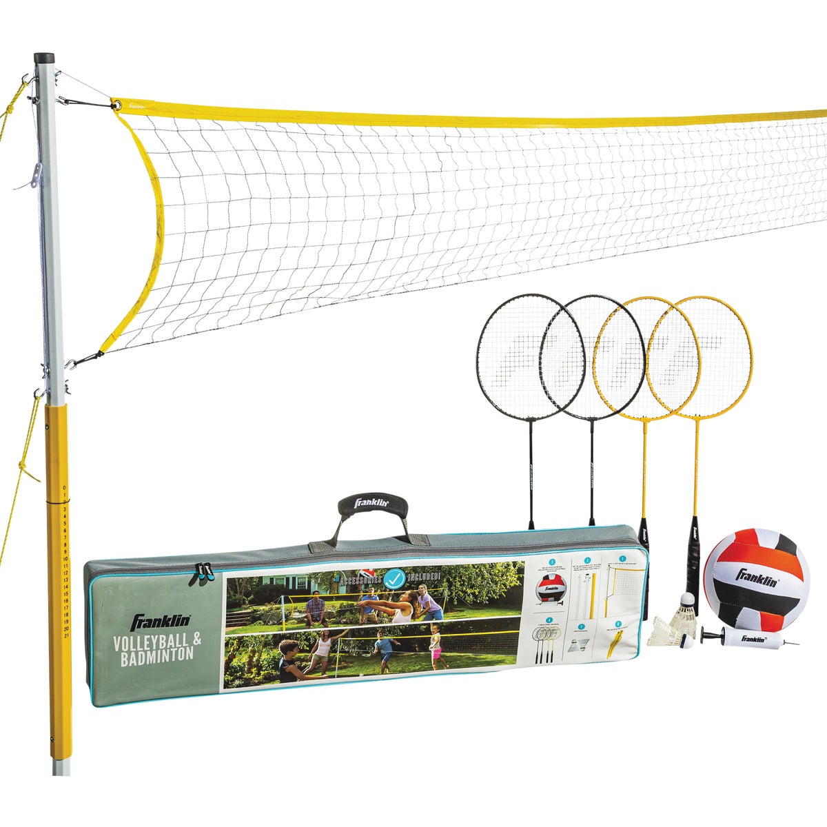 VOLLEYBALL&BADMINTON SET - 13076 by Franklin Sports