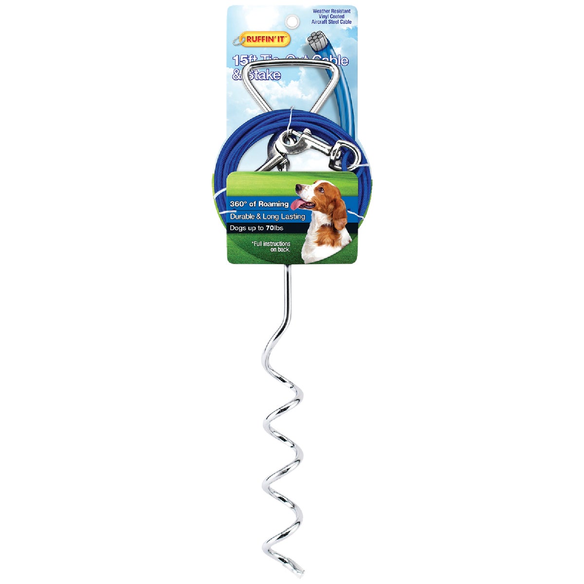 CHRM TIEOUT STAKE/CABLE - 29515 by Westminster Pet