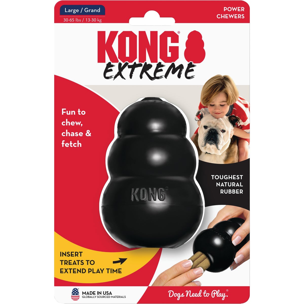 LRG BLACK KONG DOG TOY - K1M by Kong Company