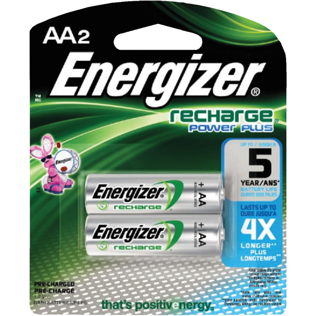 2CD AA RECHARGE BATTERY - NH15BP2 by Energizer
