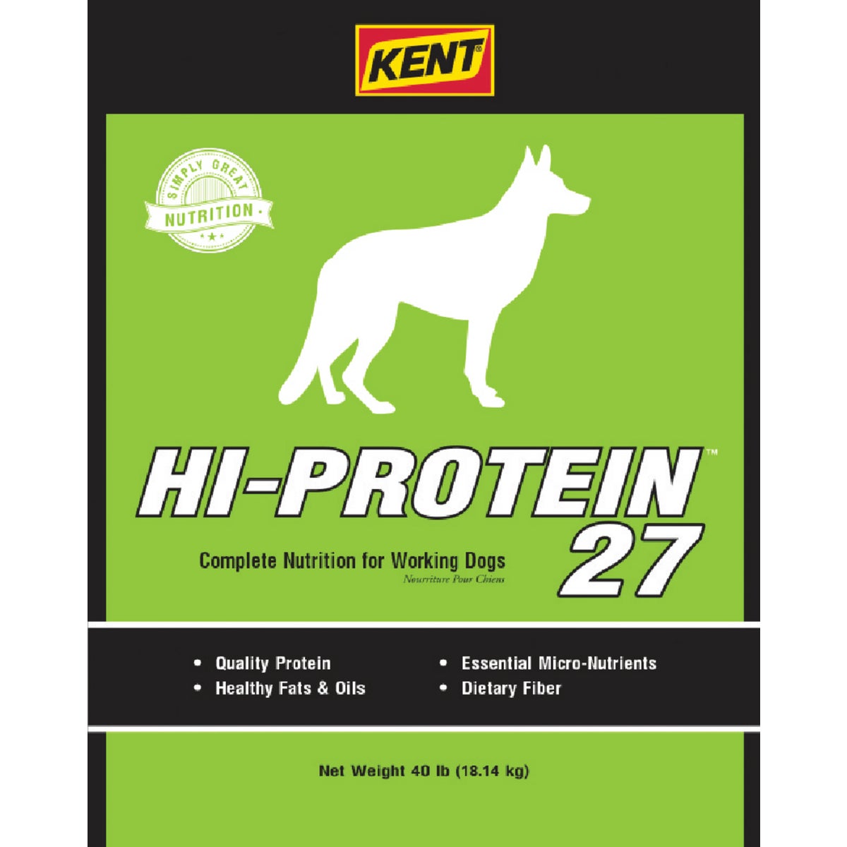 40LB HI-PRO 27 DOG FOOD - 7862 by Kent Feeds Inc