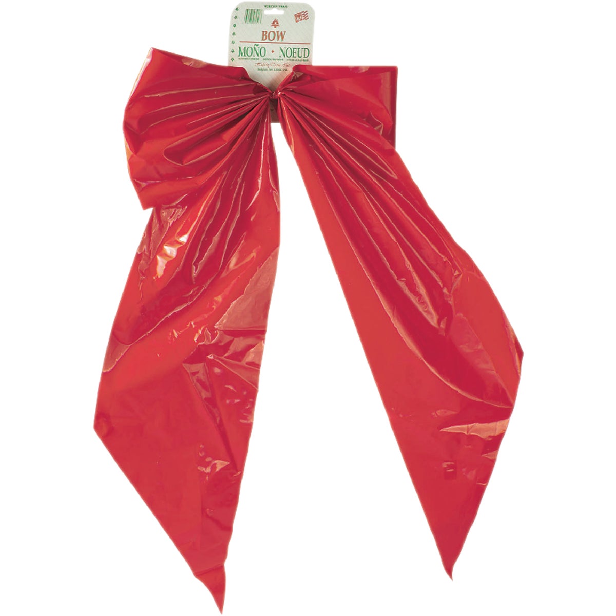 Holiday Trim 18X31 RED PLASTIC BOW 7257