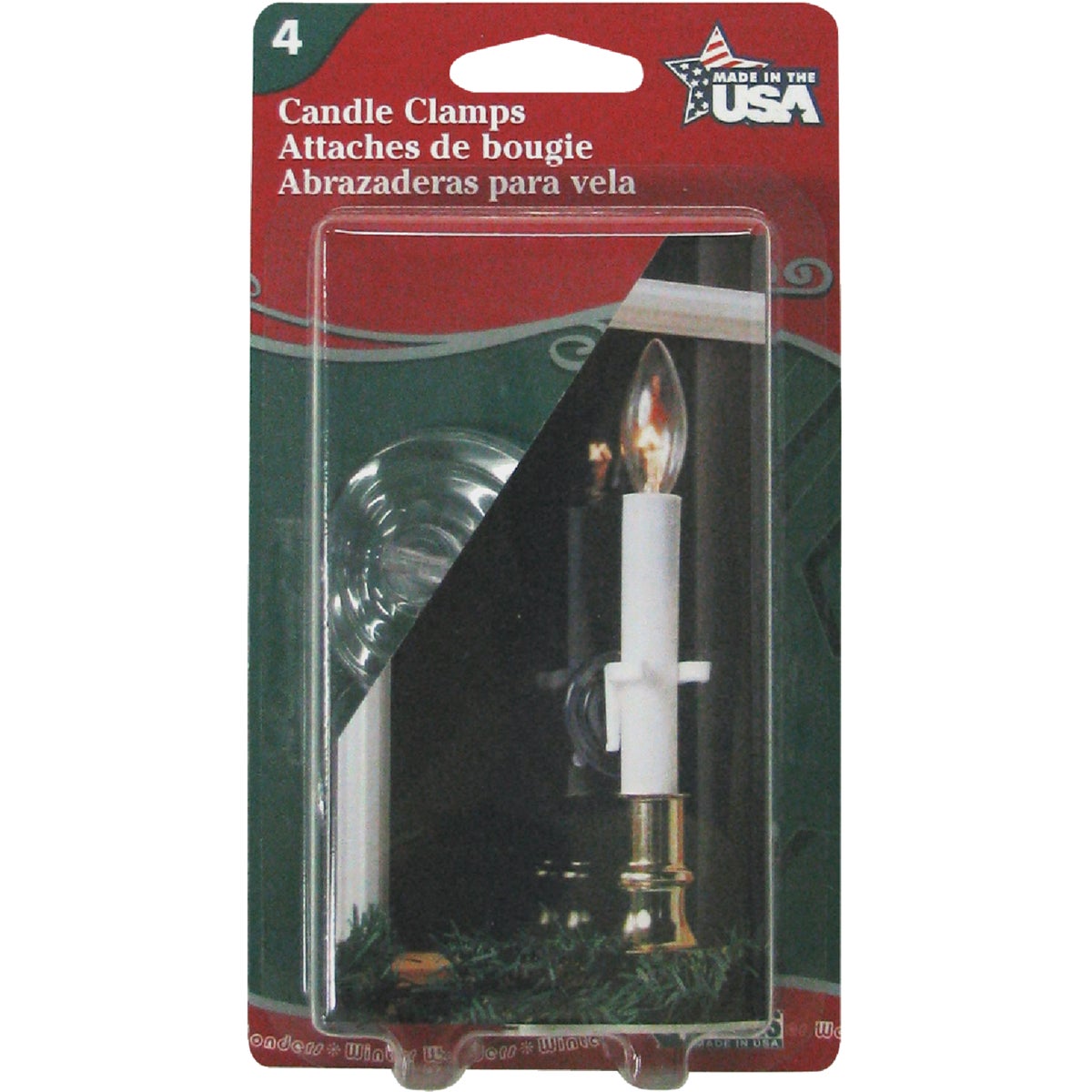 4PK WINDOW CANDLE CLAMP - 1550991040 by Adams Mfg/christmas
