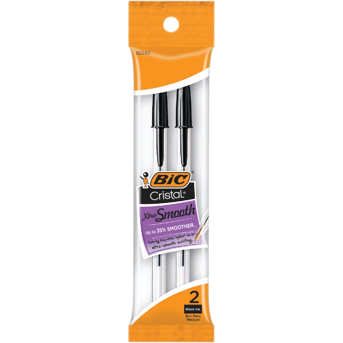 Bic Corporation 2PK BLK CRISTAL PEN MSP21BLK