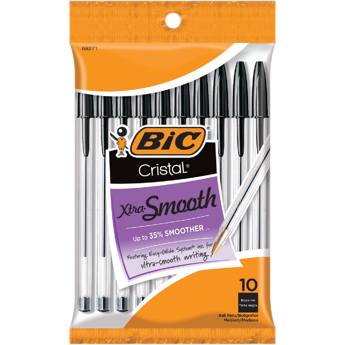 10PK BLK CRISTAL PEN - MSP10BK by Bic Corporation
