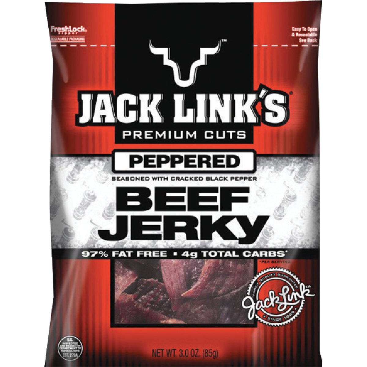 3.25OZ PEPPERED JERKY - 47451 by Jack Links