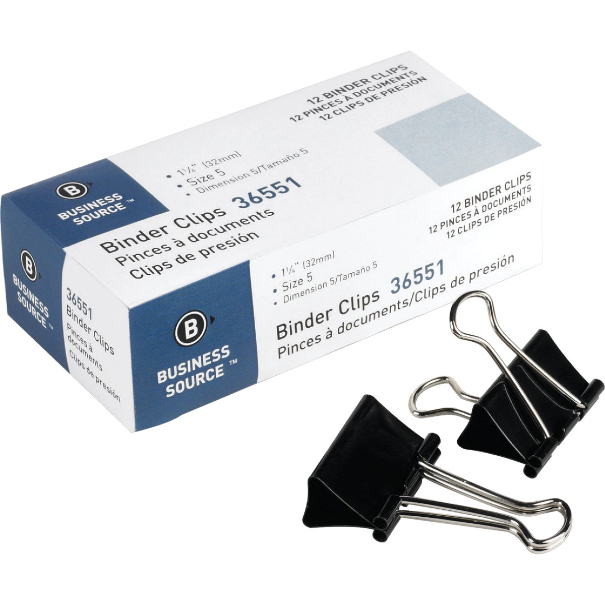 12PK MEDIUM BINDER CLIP - UNV10210 by United Stationers