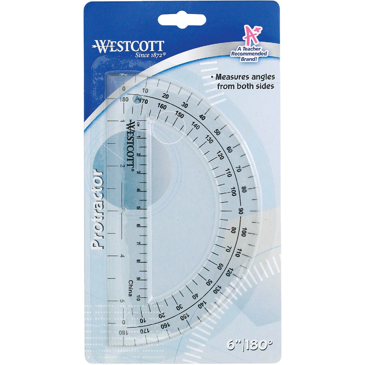 6" CLEAR PROTRACTOR - 11200 by Westcott Clauss