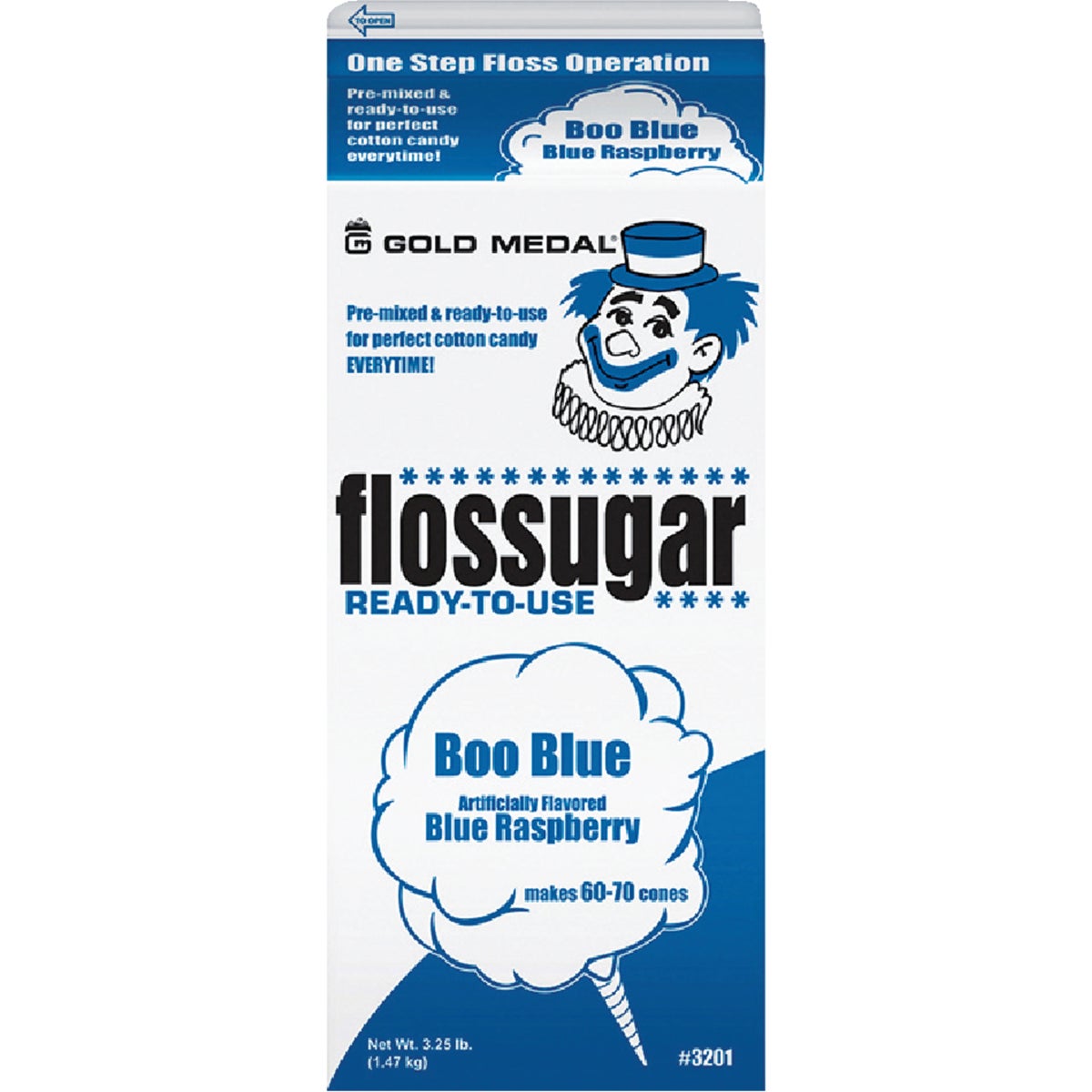 BLUE RASPBERRY FLOSSUGAR - 3201 by Gold Medal Prod/rntl