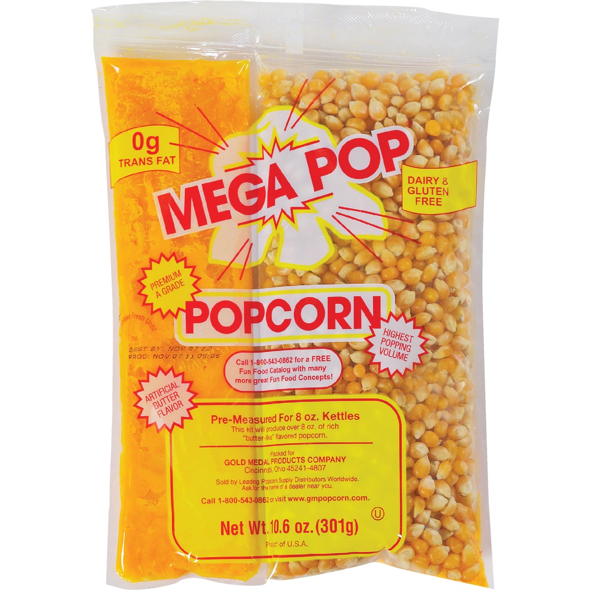 8OZ POPCORN KIT - 2838 by Gold Medal Prod/rntl