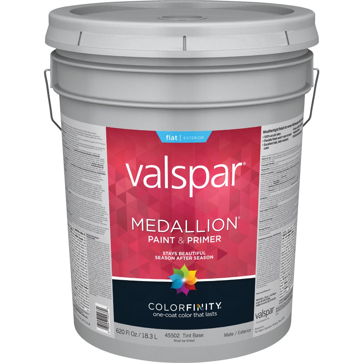 Valspar 027.0045502.008 Medallion 100 Acrylic Exterior
