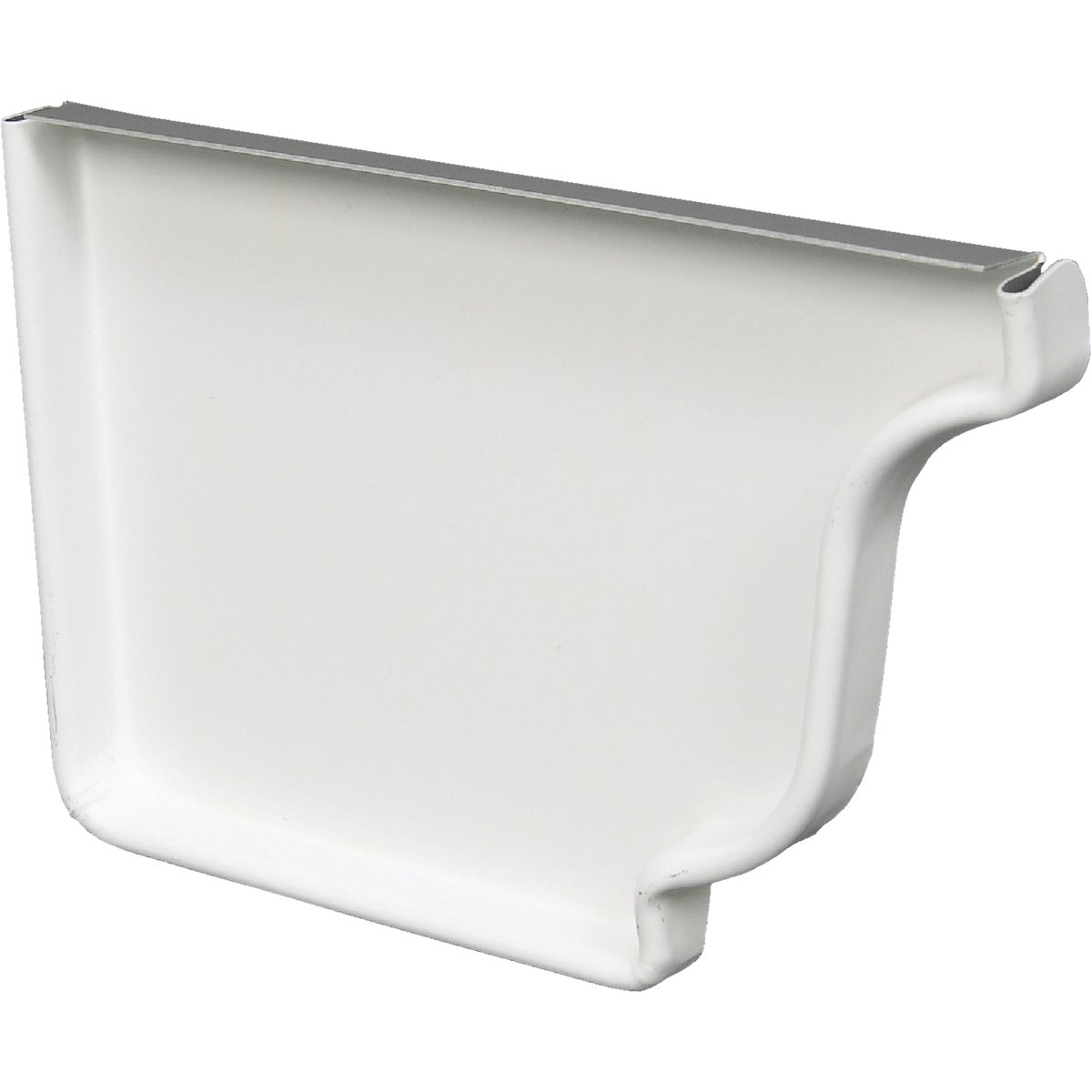 WHT LEFT END CAP - 27005 by Amerimax Home Prod
