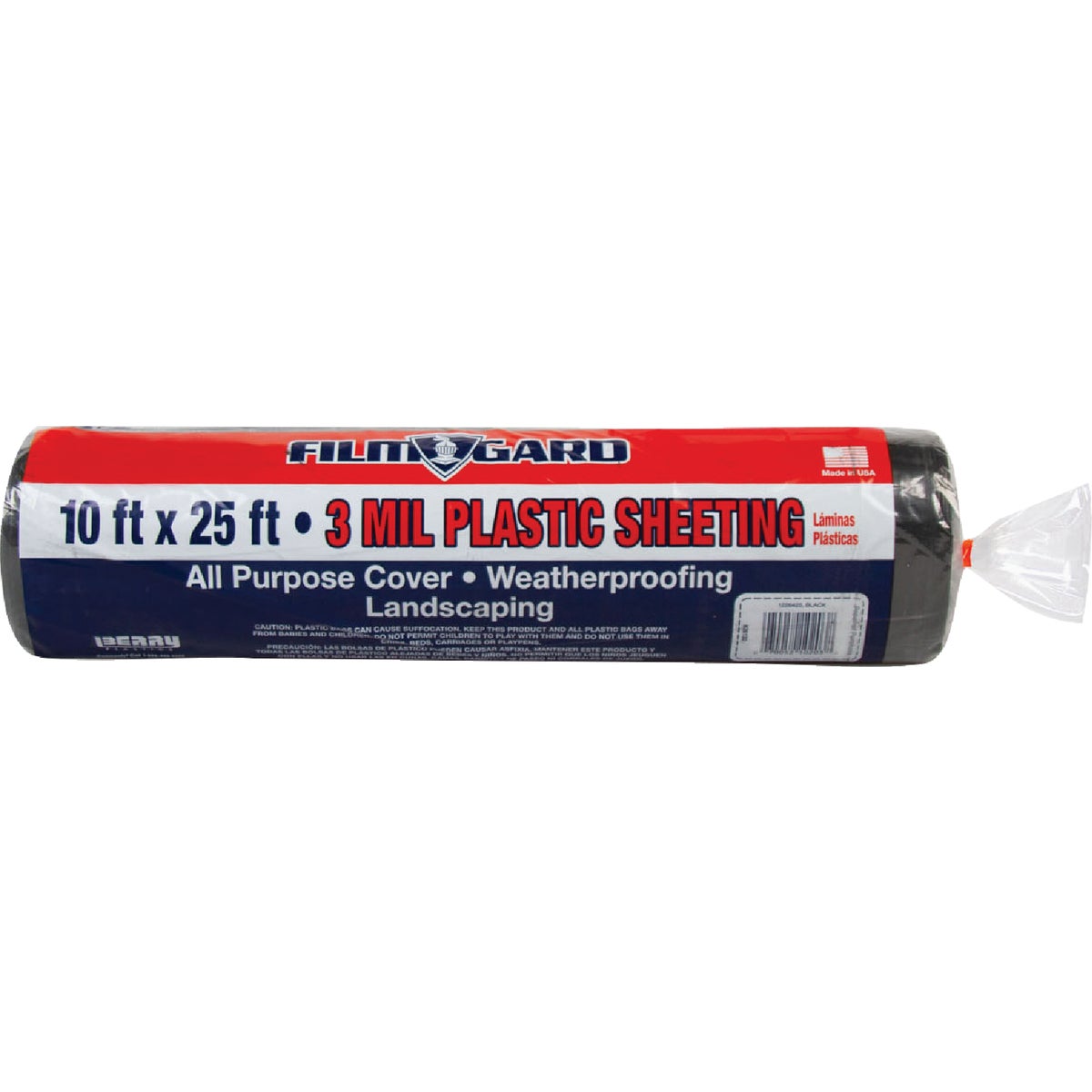 10x25 3mil Black Poly Film