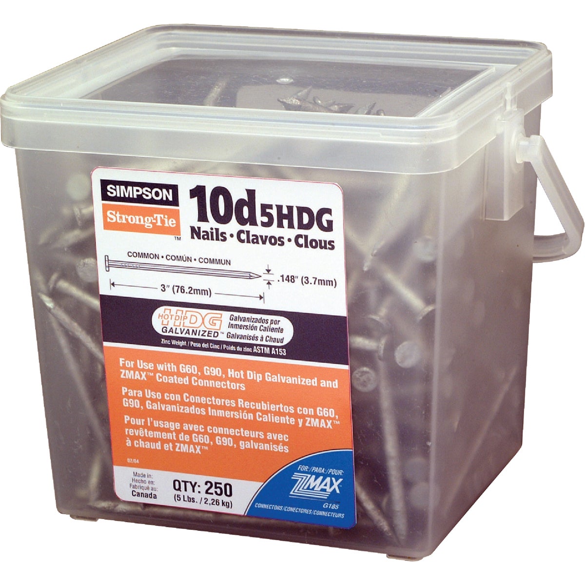 5LB 10D HDG COMMON NAILS - 10D5HDG by Simpson Strong Tie